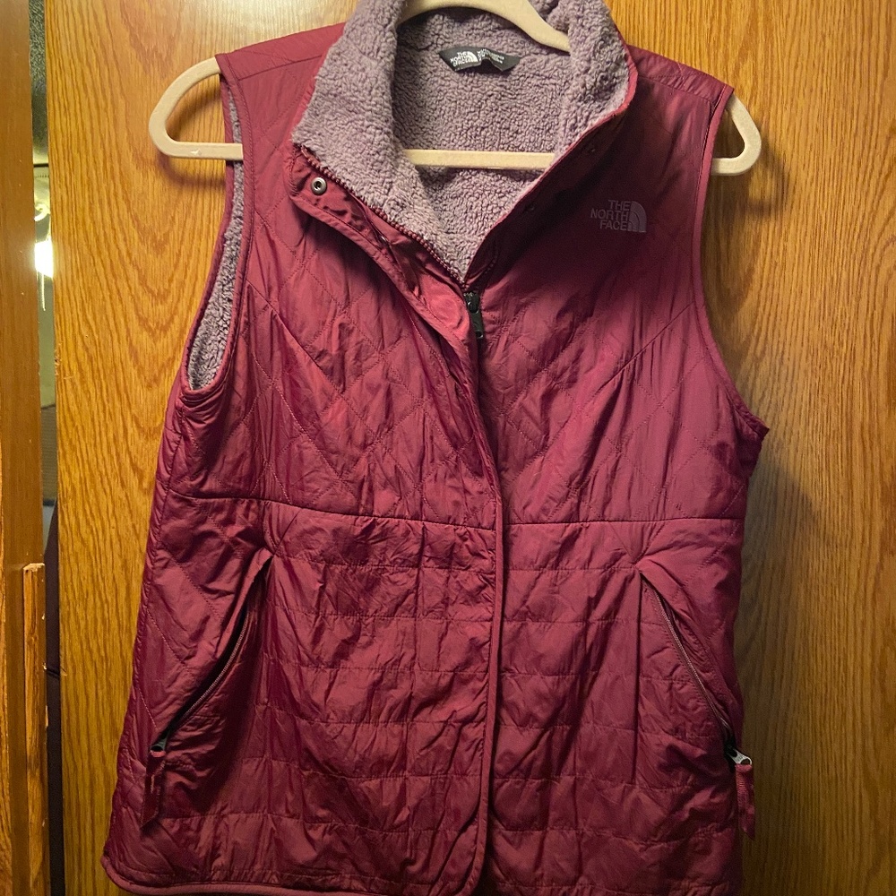 Women's Wine colored North Face Vest- Size M